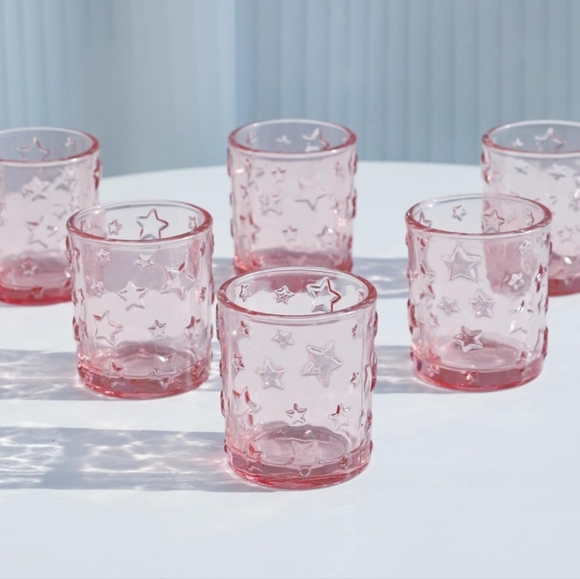 Pink Star Votive Tealight Candle Holders Set of 12 New in Box - Picture 8 of 8